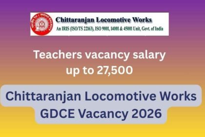 Chittaranjan Locomotive Works CLW JE, DMS & School Teacher Recruitment 2026